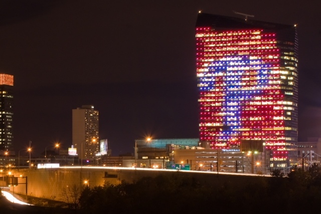 Phillies insignia in lights